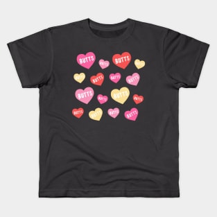 Valentines Day Butt Hearts Kids T-Shirt